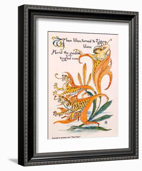 Tiger Lilies, Illustration from 'Flora's Feast' by Walter Crane, First Published 1889-Walter Crane-Framed Giclee Print