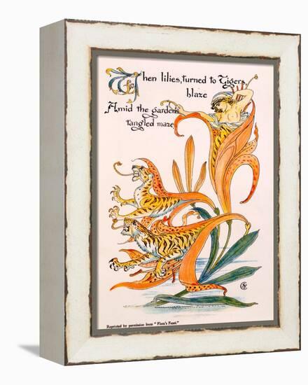 Tiger Lilies, Illustration from 'Flora's Feast' by Walter Crane, First Published 1889-Walter Crane-Framed Premier Image Canvas