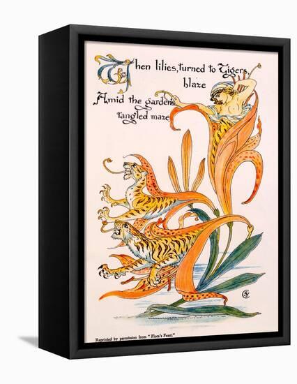 Tiger Lilies, Illustration from 'Flora's Feast' by Walter Crane, First Published 1889-Walter Crane-Framed Premier Image Canvas