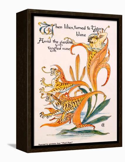 Tiger Lilies, Illustration from 'Flora's Feast' by Walter Crane, First Published 1889-Walter Crane-Framed Premier Image Canvas