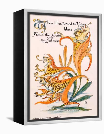 Tiger Lilies, Illustration from 'Flora's Feast' by Walter Crane, First Published 1889-Walter Crane-Framed Premier Image Canvas
