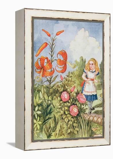Tiger Lily, from 'Through the Looking Glass' by Lewis Carroll (1832-98)-John Tenniel-Framed Premier Image Canvas