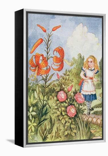 Tiger Lily, from 'Through the Looking Glass' by Lewis Carroll (1832-98)-John Tenniel-Framed Premier Image Canvas
