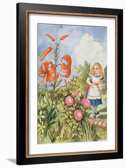 Tiger Lily, from 'Through the Looking Glass' by Lewis Carroll (1832-98)-John Tenniel-Framed Giclee Print