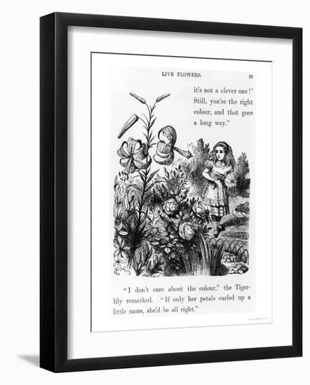 Tiger Lily, from "Through the Looking Glass" by Lewis Carroll-John Tenniel-Framed Giclee Print
