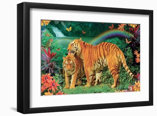 Tiger Love 2-Alixandra Mullins-Framed Art Print