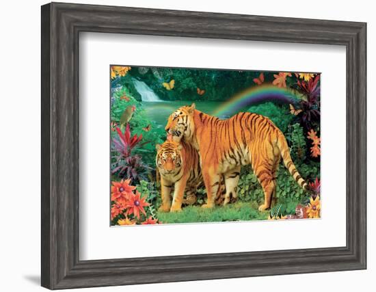 Tiger Love 2-Alixandra Mullins-Framed Art Print