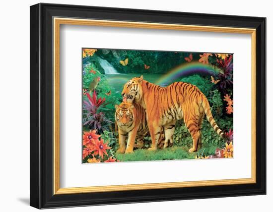 Tiger Love 2-Alixandra Mullins-Framed Art Print