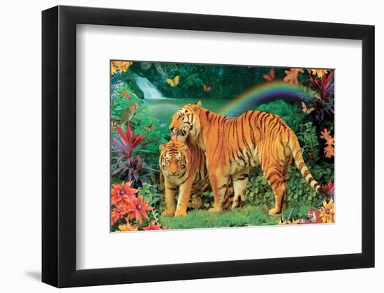 Tiger Love 2-Alixandra Mullins-Framed Art Print