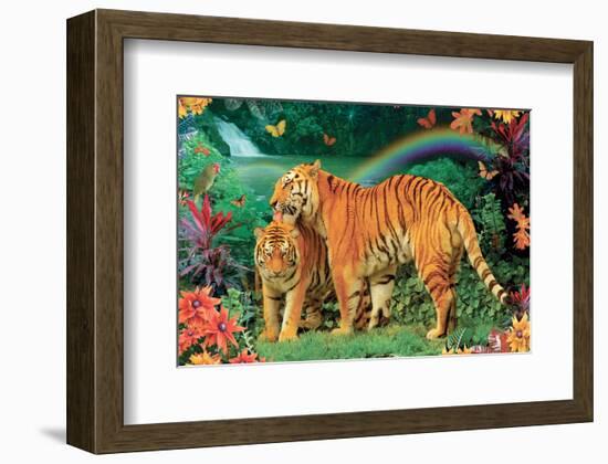 Tiger Love 2-Alixandra Mullins-Framed Art Print