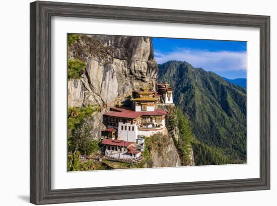 Tiger-Nest, Taktsang Goempa Monastery Hanging in the Cliffs, Bhutan-Michael Runkel-Framed Photographic Print