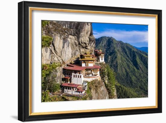 Tiger-Nest, Taktsang Goempa Monastery Hanging in the Cliffs, Bhutan-Michael Runkel-Framed Photographic Print