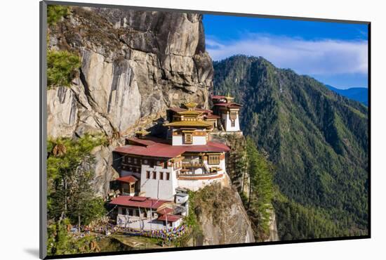 Tiger-Nest, Taktsang Goempa Monastery Hanging in the Cliffs, Bhutan-Michael Runkel-Mounted Photographic Print