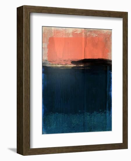 Tiger Orange and Blue Abstract Study-Emma Moore-Framed Art Print