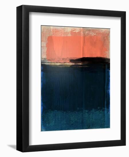 Tiger Orange and Blue Abstract Study-Emma Moore-Framed Art Print