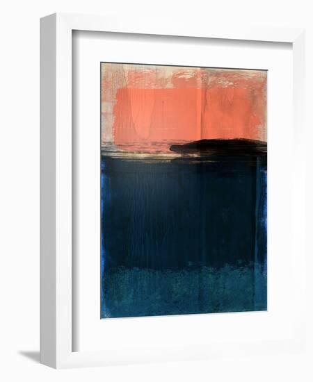 Tiger Orange and Blue Abstract Study-Emma Moore-Framed Art Print