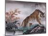 Tiger Painting on Outdoor Corridors, Zhongshan Park, Beijing, China-Adam Jones-Mounted Photographic Print