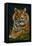 Tiger - Paper Mosaic-Lantern Press-Framed Stretched Canvas