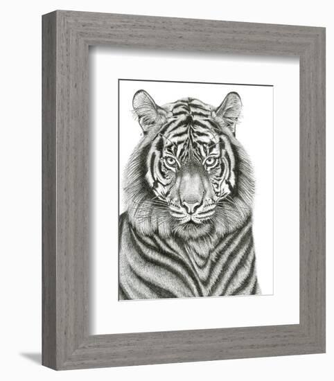 Tiger Portrait-Lucy Francis-Framed Art Print