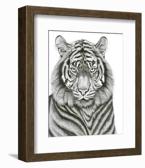 Tiger Portrait-Lucy Francis-Framed Art Print