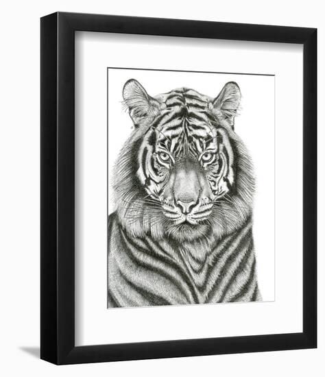 Tiger Portrait-Lucy Francis-Framed Art Print