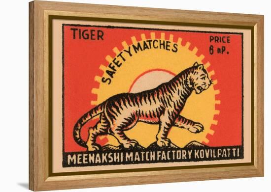 Tiger Safety Matches-null-Framed Stretched Canvas