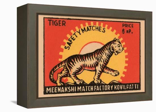 Tiger Safety Matches-null-Framed Stretched Canvas