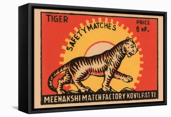 Tiger Safety Matches-null-Framed Stretched Canvas