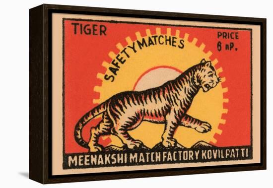 Tiger Safety Matches-null-Framed Stretched Canvas