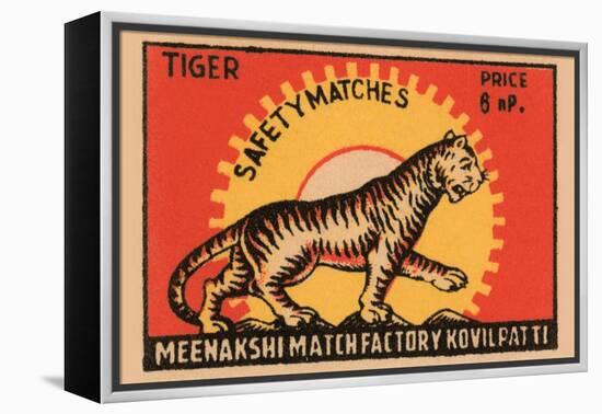 Tiger Safety Matches-null-Framed Stretched Canvas