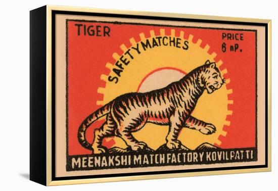 Tiger Safety Matches-null-Framed Stretched Canvas