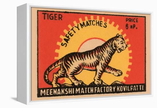 Tiger Safety Matches-null-Framed Stretched Canvas