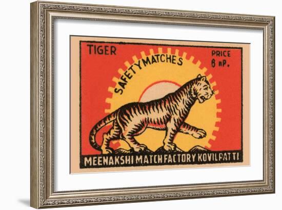 Tiger Safety Matches-null-Framed Art Print