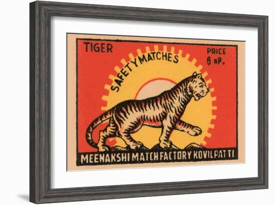 Tiger Safety Matches-null-Framed Art Print