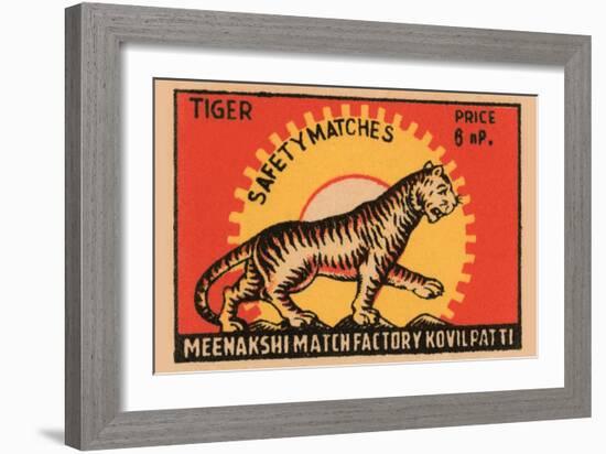 Tiger Safety Matches-null-Framed Art Print