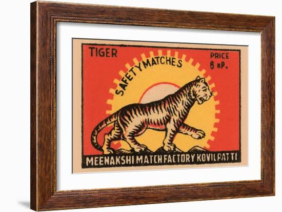 Tiger Safety Matches-null-Framed Art Print