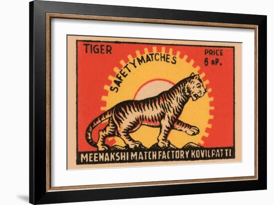 Tiger Safety Matches-null-Framed Art Print