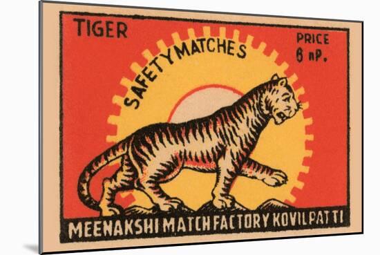 Tiger Safety Matches-null-Mounted Art Print