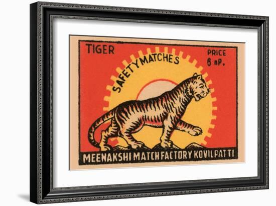 Tiger Safety Matches-null-Framed Art Print