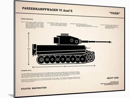 Tiger Tank-Mark Rogan-Mounted Art Print