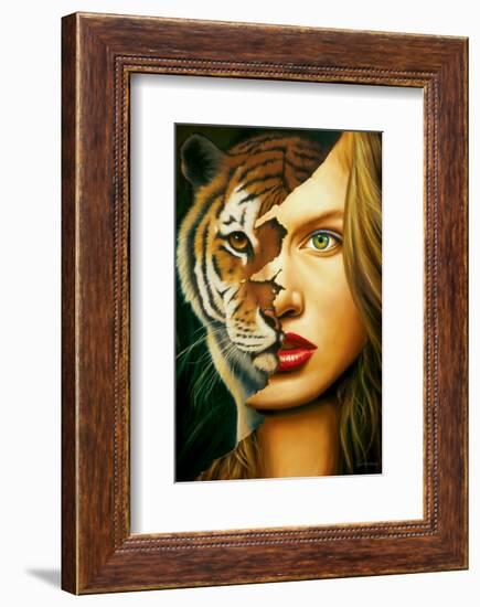 Tiger Within-Jim Warren-Framed Premium Giclee Print