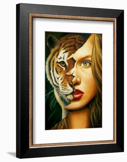 Tiger Within-Jim Warren-Framed Premium Giclee Print