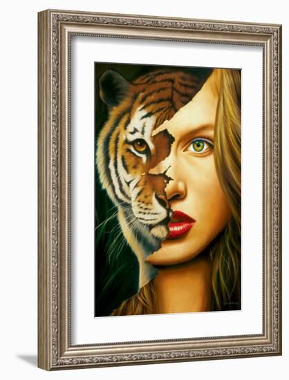 Tiger Within-Jim Warren-Framed Premium Giclee Print