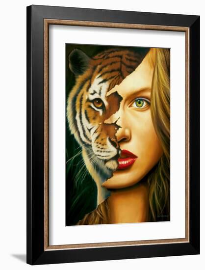 Tiger Within-Jim Warren-Framed Premium Giclee Print