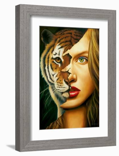 Tiger Within-Jim Warren-Framed Premium Giclee Print