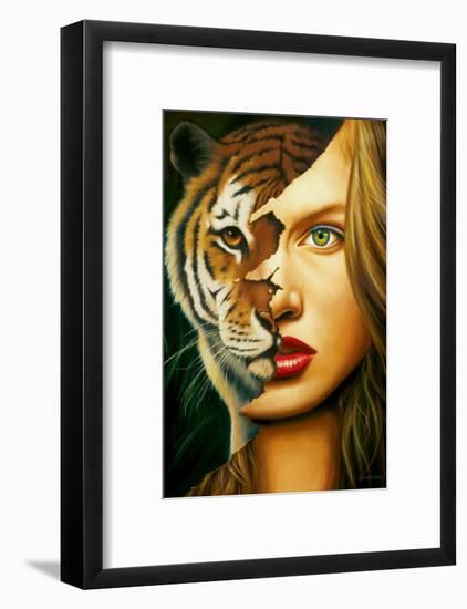 Tiger Within-Jim Warren-Framed Premium Giclee Print