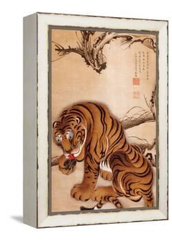 Tiger-Jakuchu Ito-Framed Premier Image Canvas
