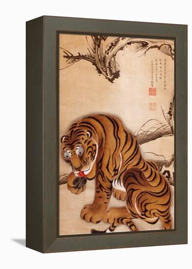 Tiger-Jakuchu Ito-Framed Premier Image Canvas