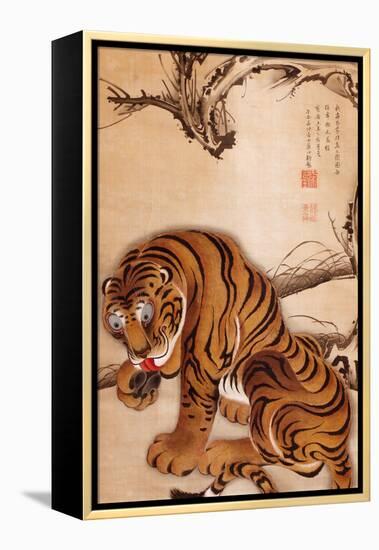 Tiger-Jakuchu Ito-Framed Premier Image Canvas