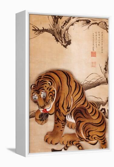 Tiger-Jakuchu Ito-Framed Premier Image Canvas